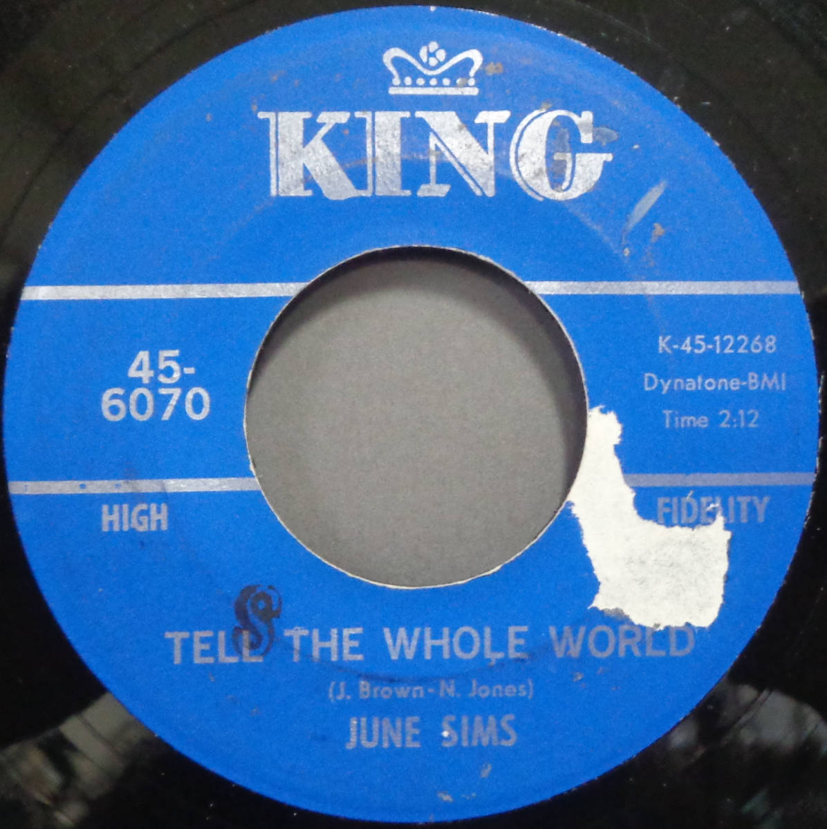 【SOUL 45】JUNE SIMS - TELL THE WHOLE WORLD / I CRIED (s231231010) _画像1