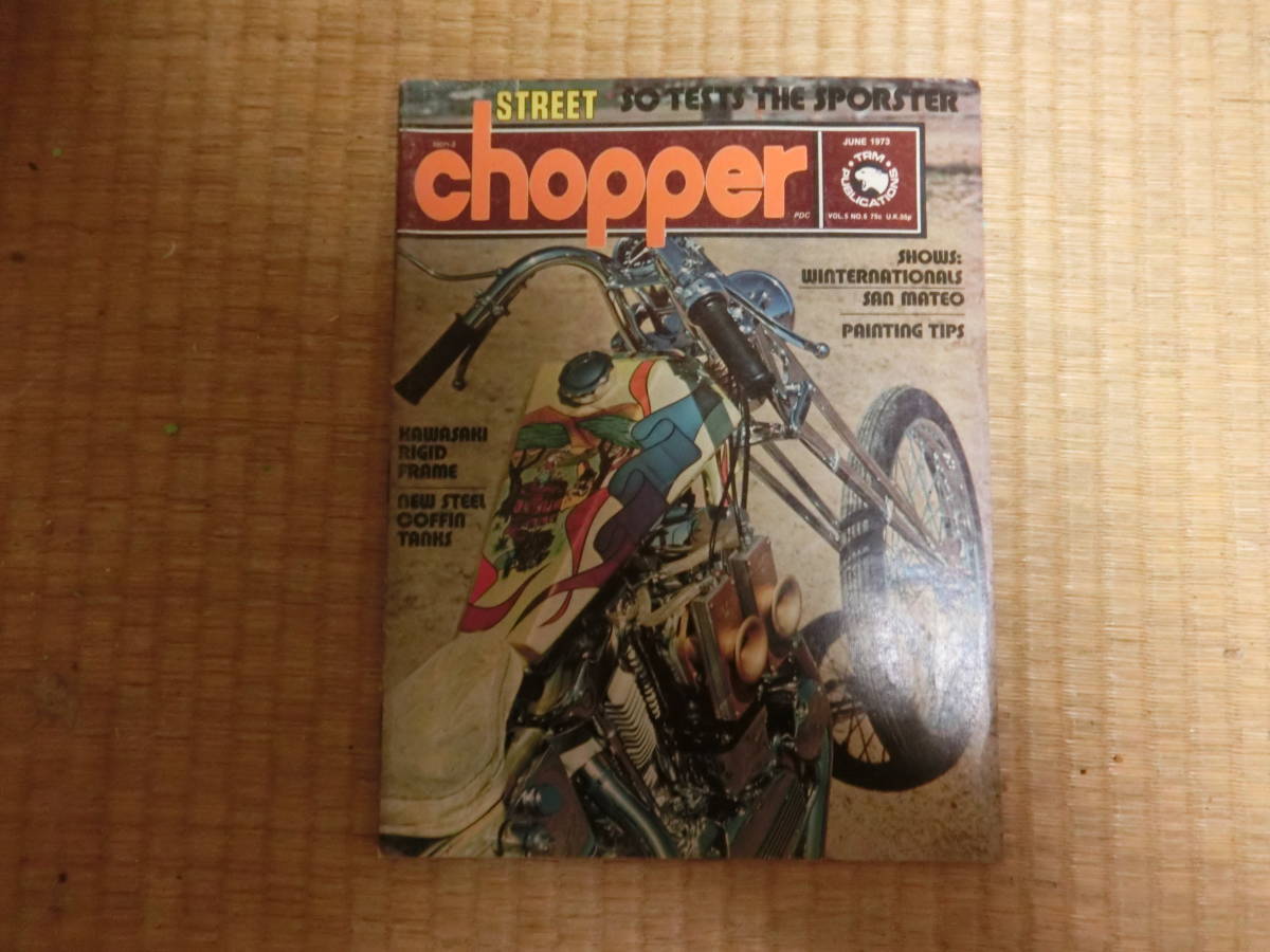 70s 当時物 ビンテージ チョッパー 雑誌 STC AEE ナックル パン ショベル スポーツスター アイアン ハーレー XL FL FLH CB750k ホンダ_STREET chopper！