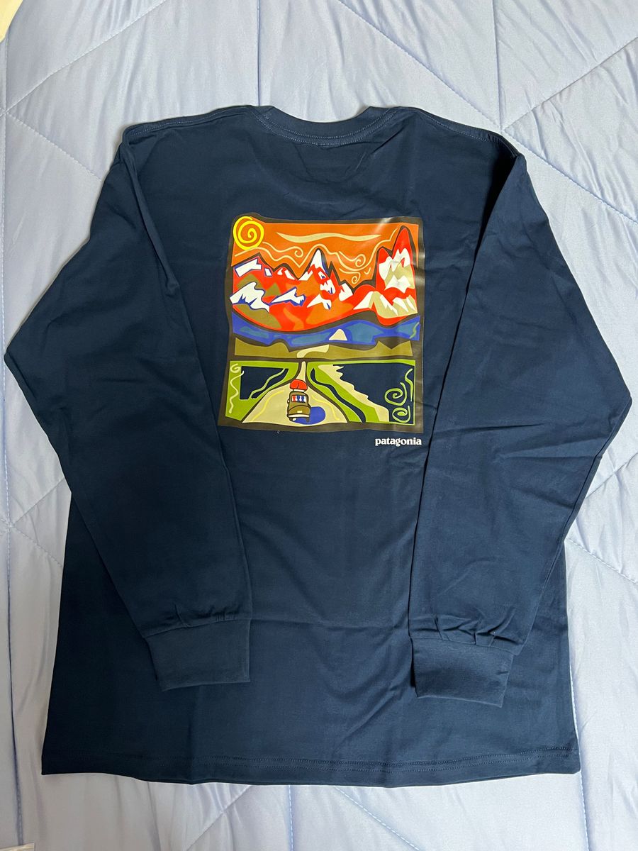 ブルーL  パタゴニア patagonia 長袖Tシャツ ロングTシャツ ロンT