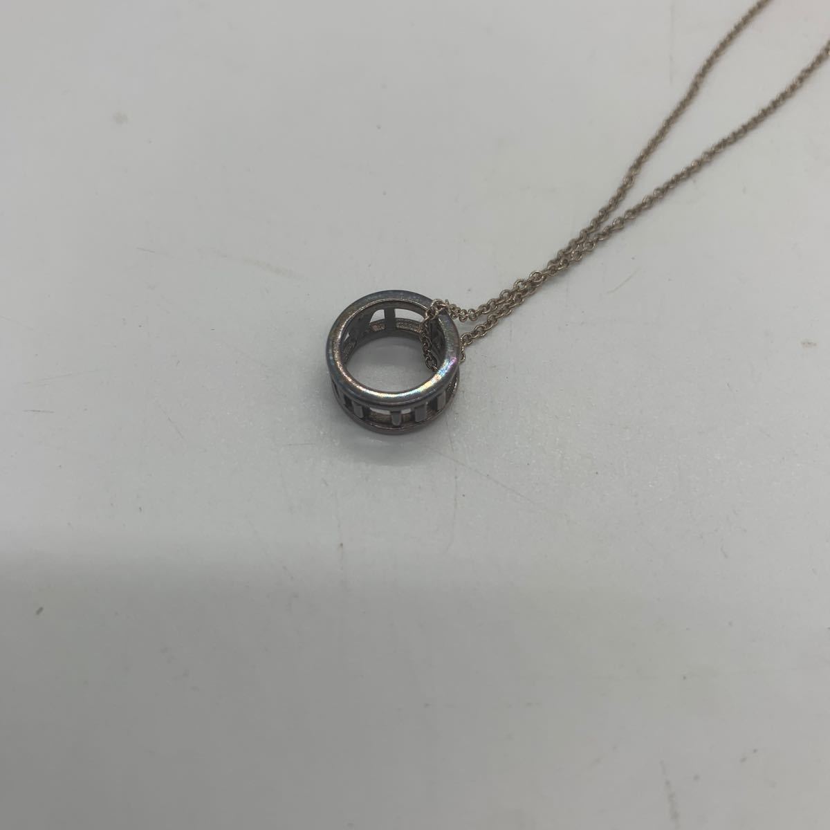 岸170 1円 ■美品■ TIFFANY＆Co ティファニー アトラス オープン SV925 ネックレス ペンダント アクセサリー シルバー系 _画像4