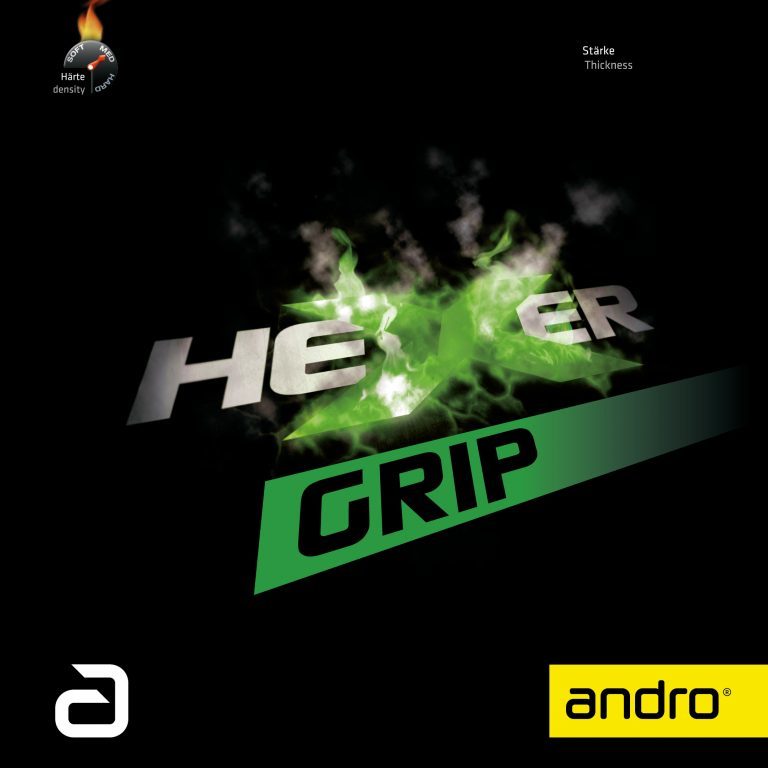 [卓球]HEXER GRIP(ヘキサー グリップ) 赤・1.9 andro(アンドロ)_メーカーさんのパッケージです。