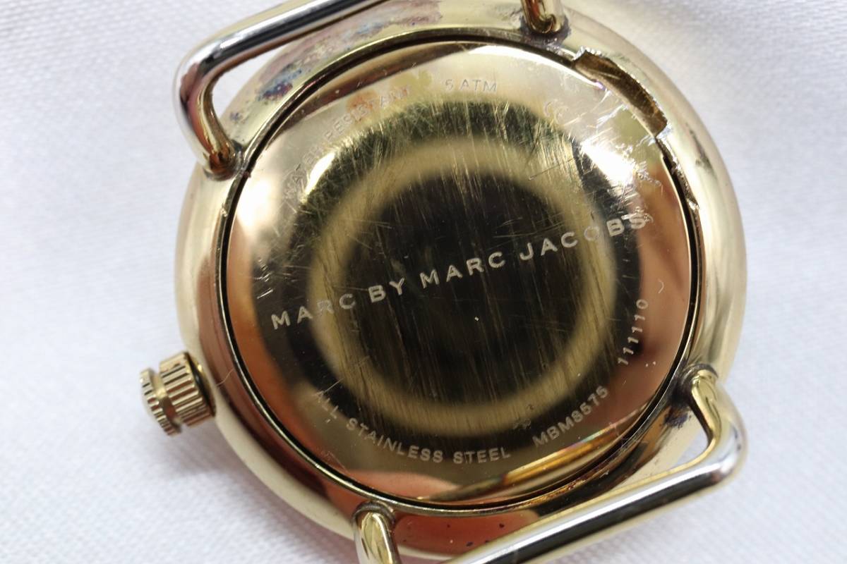 【W108-9】動作品 電池交換済 MARC BY MARC JACOBS マークバイマークジェイコブス 腕時計 MBM8575 レディース【送料全国一律185円】_画像7