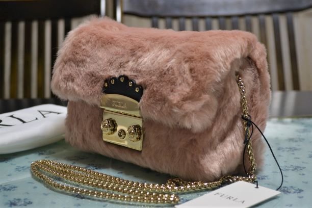 FURLA フルラ METROPOLIS NUVOLA MINI CROSSBOD メトロポリス ミニ コレクション ヌヴォラ エコファー ショルダーバッグ ROSA 未使用