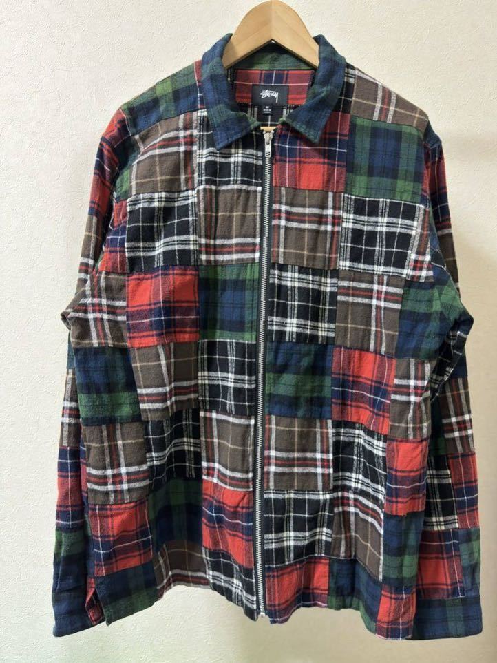 ステューシー STUSSY シャツ ツギハギ マルチ size M シャツ 薄手 長袖 長袖シャツ_画像1