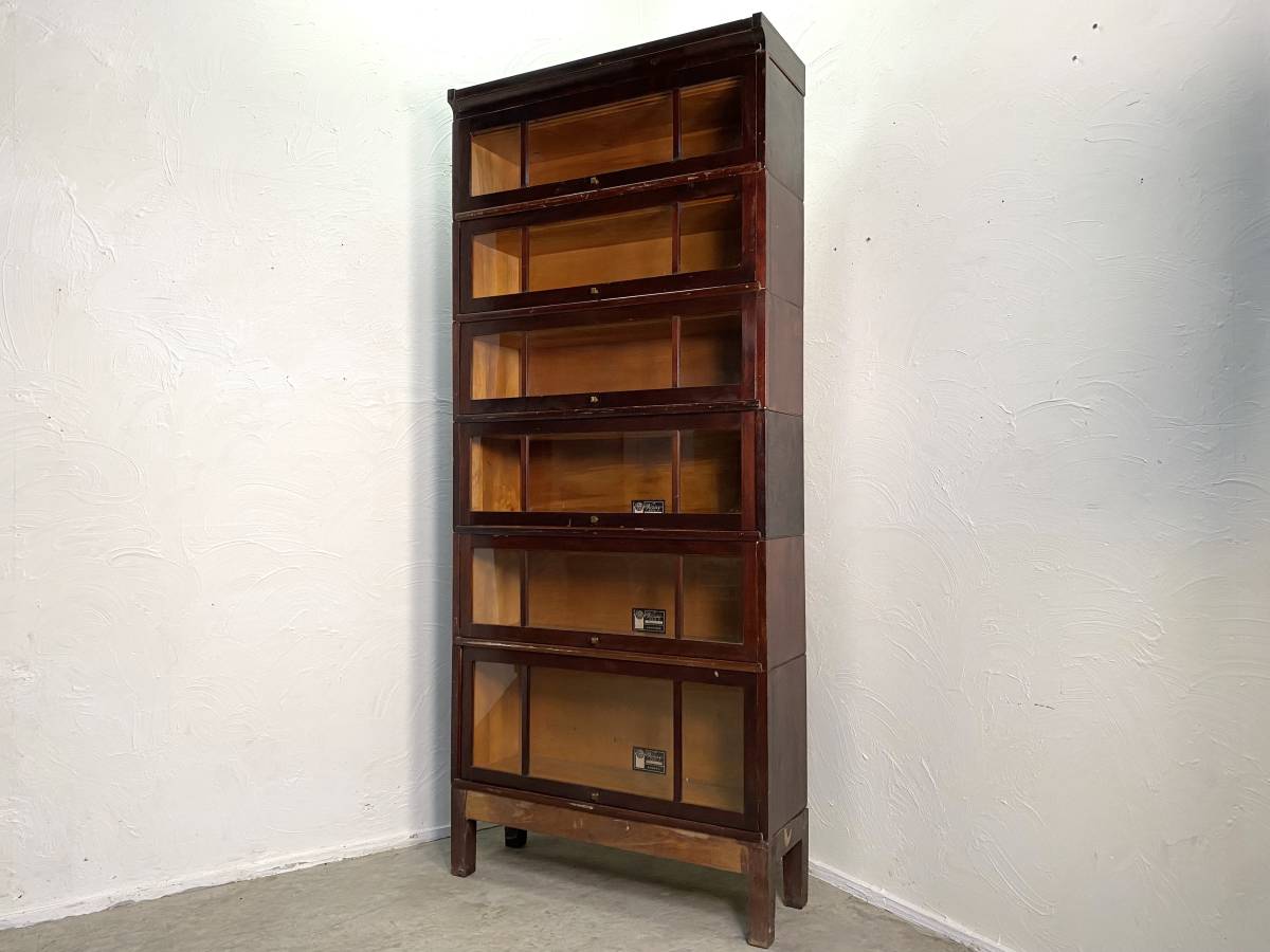  antique VIKING book shelf bookcase american antique glass cabinet library Skandia Furniture study 