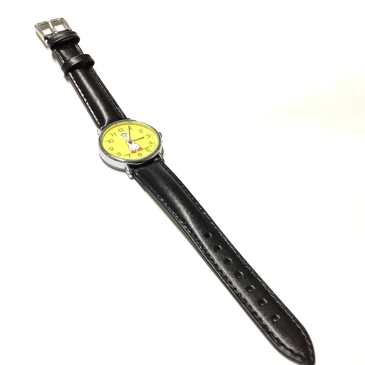 [ rare! retro, belt & battery replaced ] bruna Miffy . company .. wristwatch character watch 