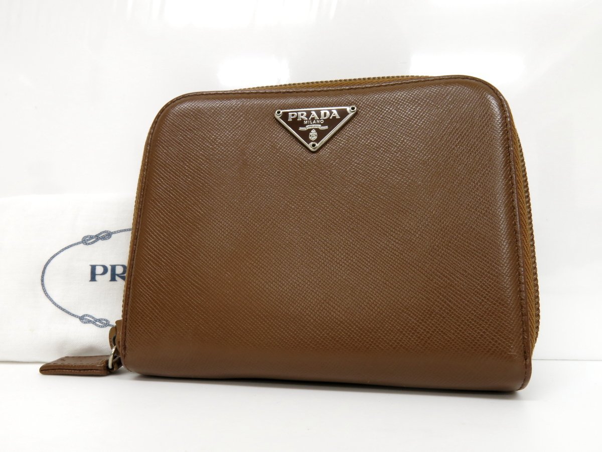 ◇超美品◇PRADA プラダ◇サフィアーノ レザー 本革◇二つ折り 財布