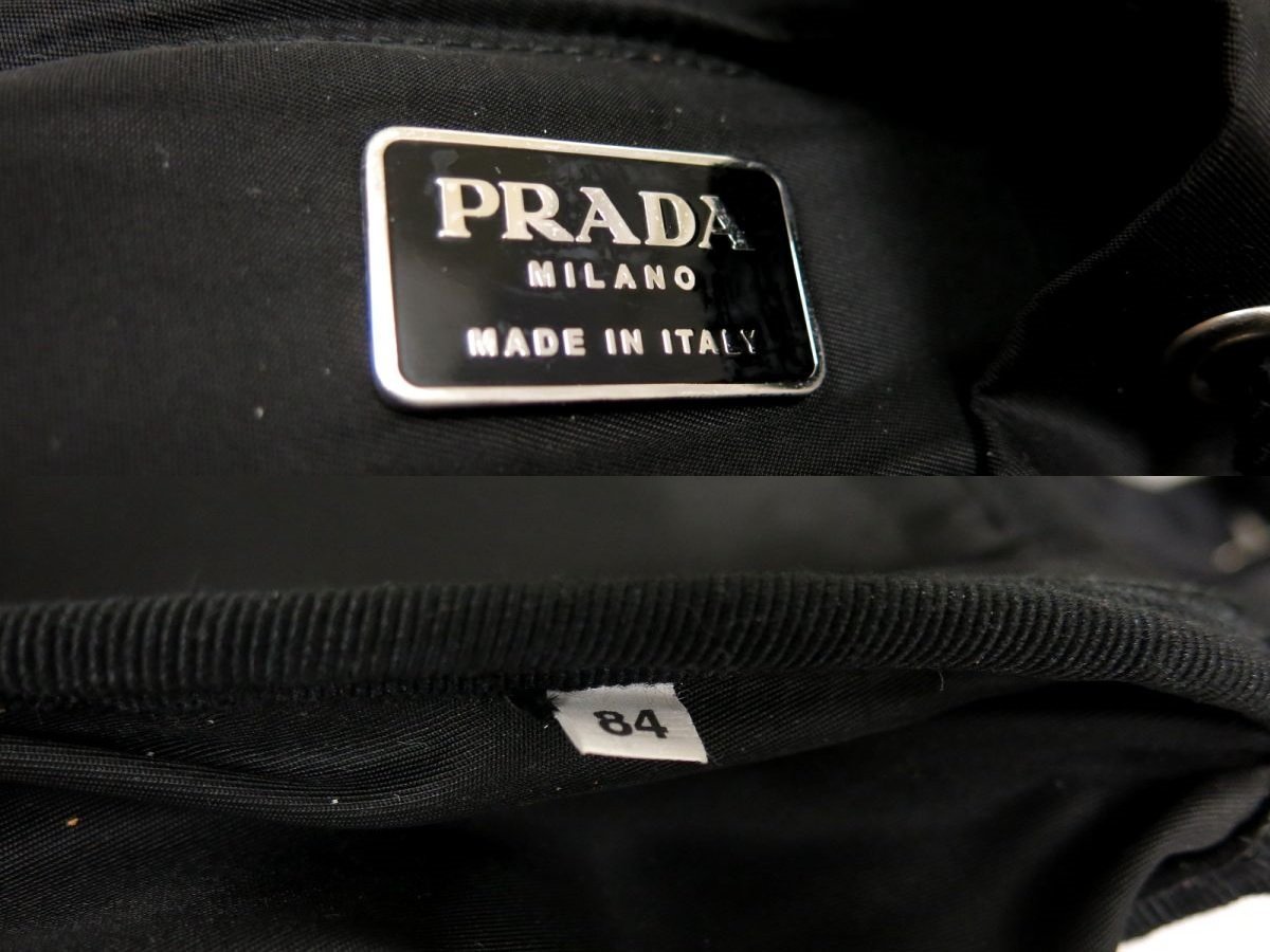 ●超美品●PRADA プラダ●メンズ●三角ロゴプレート●ポコノ ナイロン●リュックサック●黒●シルバー金具●イタリア製●B5 書類●Js42871_画像9