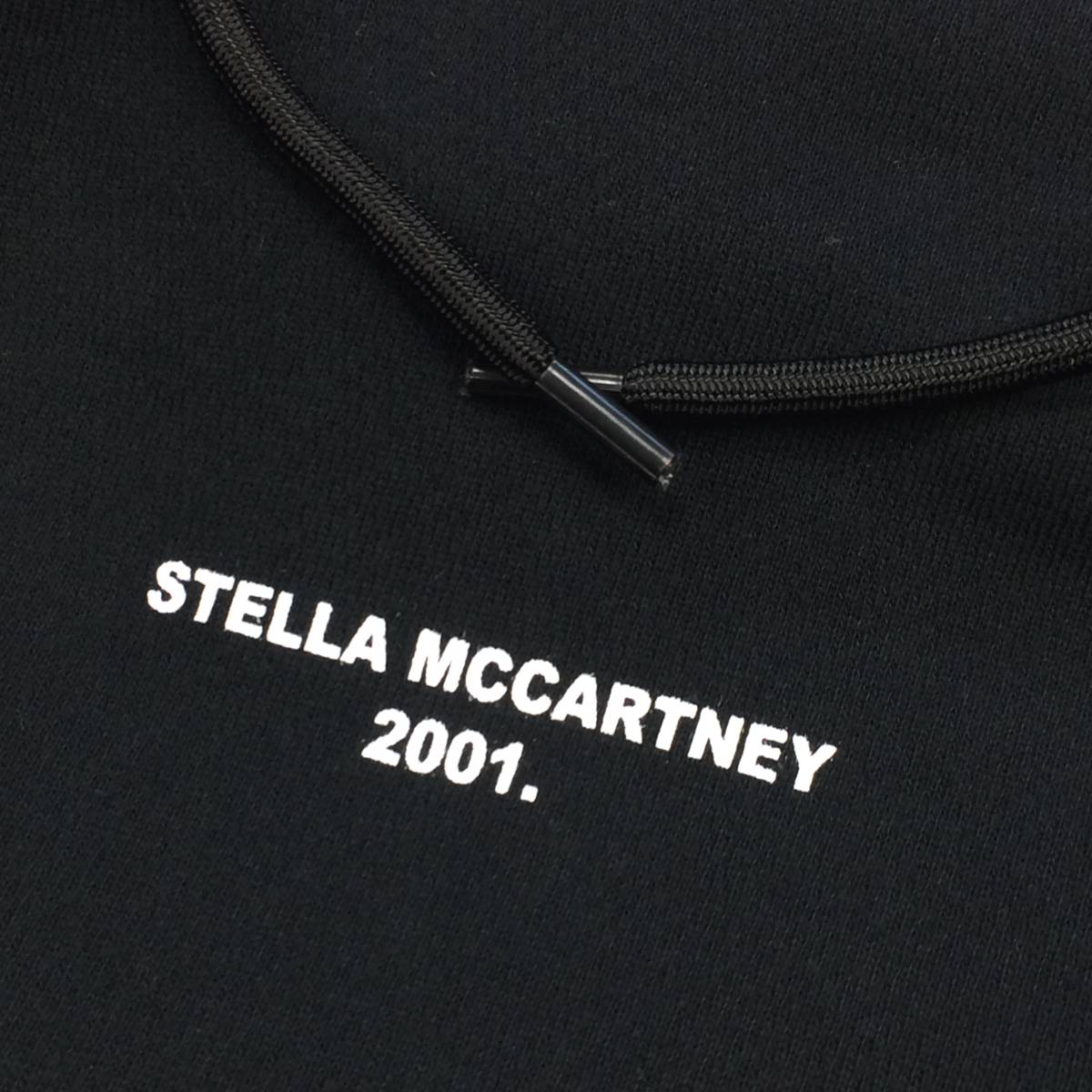 STELLA McCARTNEY ステラマッカートニー SINCE2001 ロゴプリント エシカルコンシャス フーディー オーバーサイズ プルオーバー パーカー 黒_画像6
