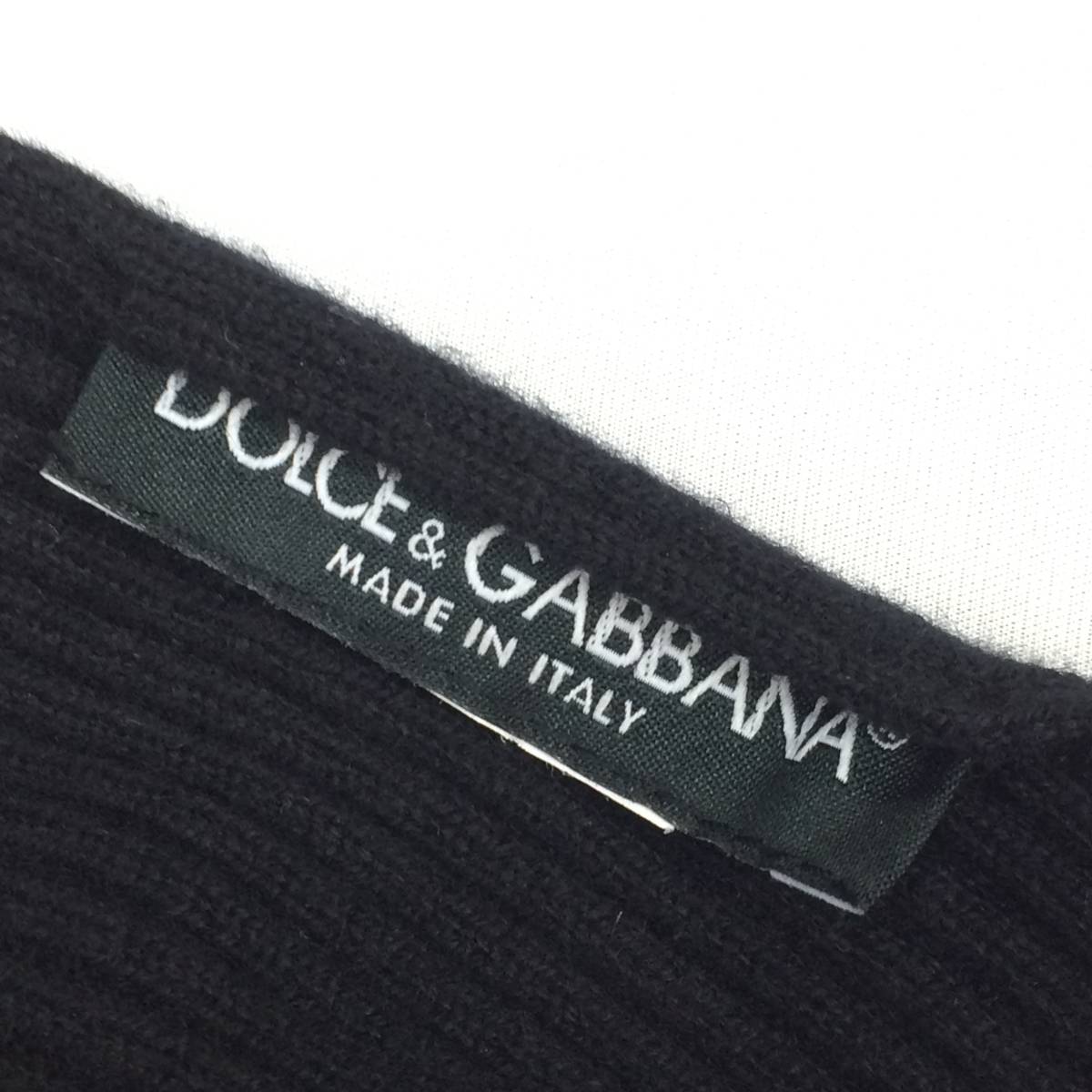 DOLCE＆GABBANA ドルチェ＆ガッバーナ オールカシミヤ CASHMERE 凹凸リブ編み カシミヤニット マフラー セットアップ用 カシミヤマフラー _画像5