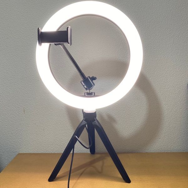 照明 リングライト LED 直径約26cm 高さ約40cm　(SAM816)_画像2