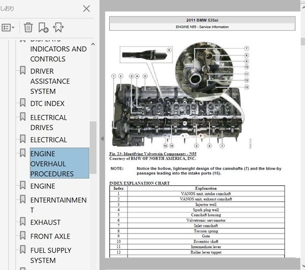 BMW F10 F11 F07 GT xDrive 5シリーズ 整備書 修理書 リペアマニュアル 配線図 オーナーズマニュアル グランツーリスモ Gran Truismo_画像5