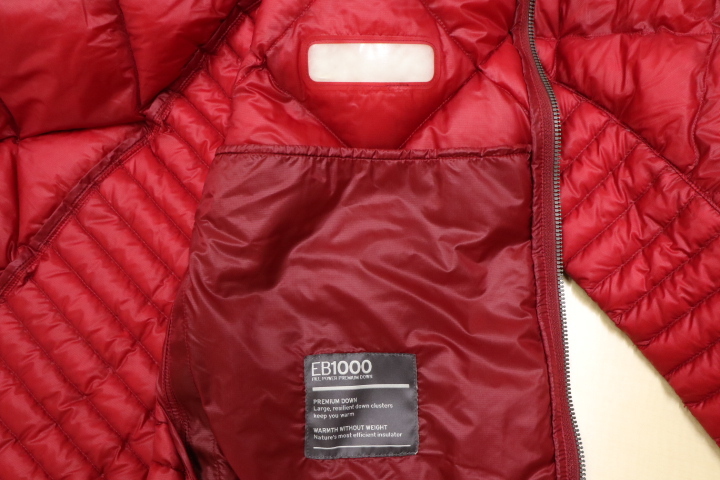 山行 1000フィルパワー プレミアム スカイライナー ダウン ジャケット EB1000 エディー・バウアー 1000fill Eddie Bauer 1000FP 5.4万円 赤_世界最高品質の羽毛