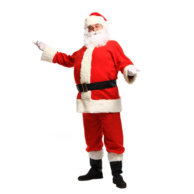 今季新作 クリスマス 衣装 サンタ コスプレ メンズ レディース サンタ服 ５点セッ コスチューム　コスプレ衣装 仮装 変身フリーサイズ_画像4