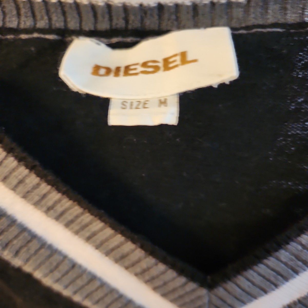 ディーゼル Mサイズ ニット メンズ 薄手 DIESEL 紺色 ネイビー セーター ネック