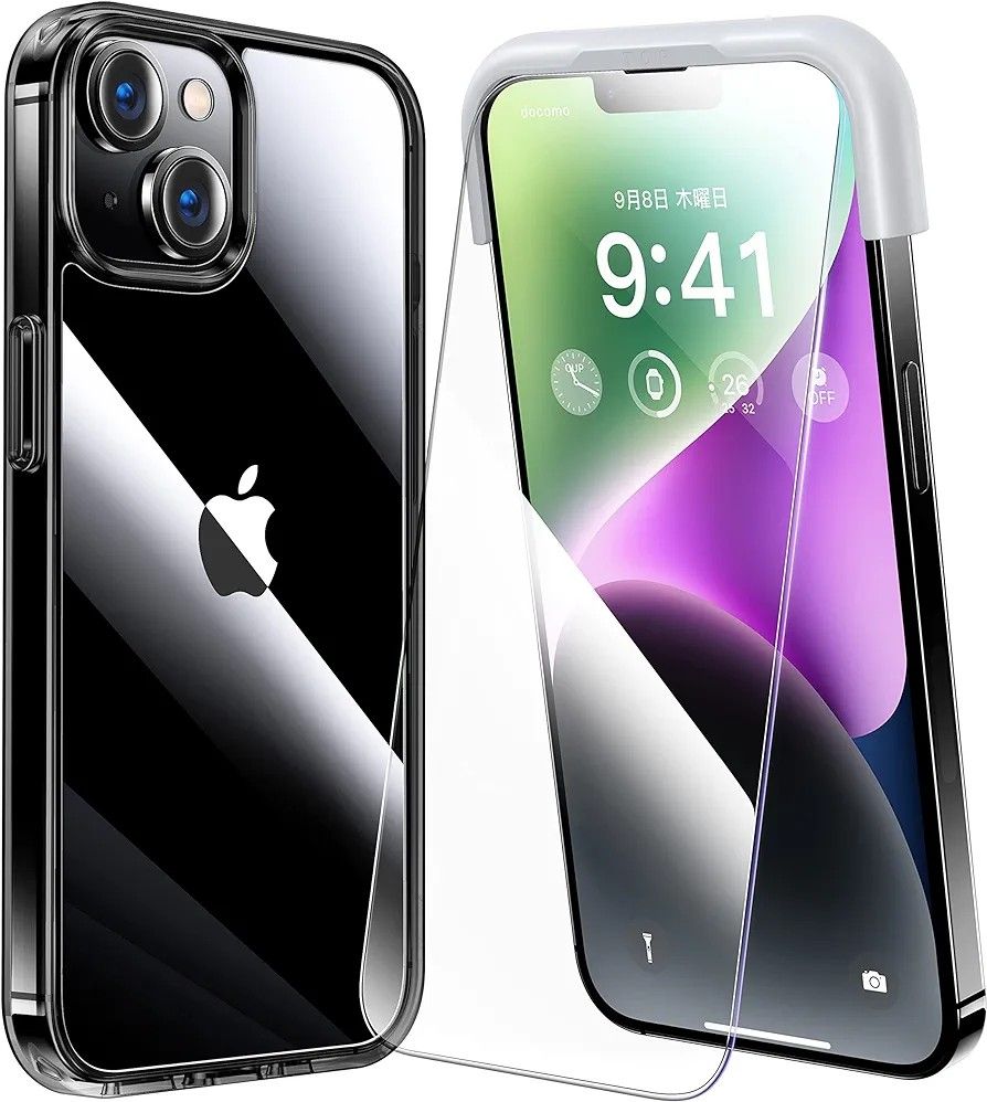iPhone 14 plus 用 フィルム 全面保護  透明 強化ガラスフィルム 耐衝撃 ガラス
