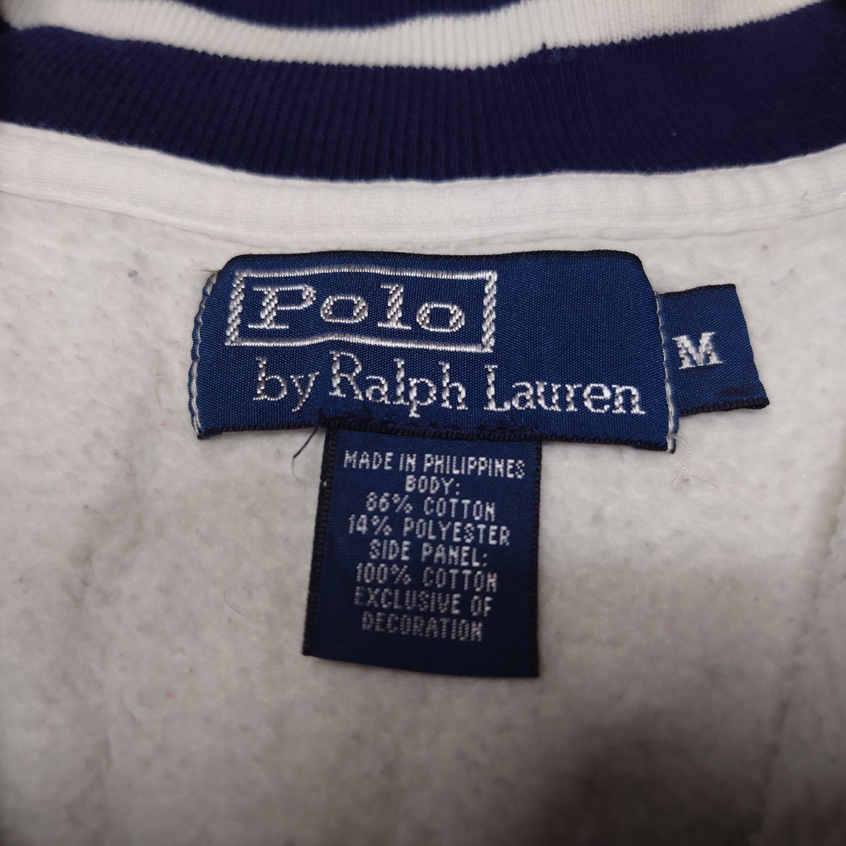 90s Polo Ralph Lauren P Wing Logo embroidery half Zip sweat sweatshirt old clothes 