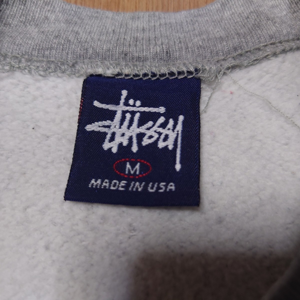 USA производства 90s STUSSY большой Logo вышивка тренировочный футболка Stussy 