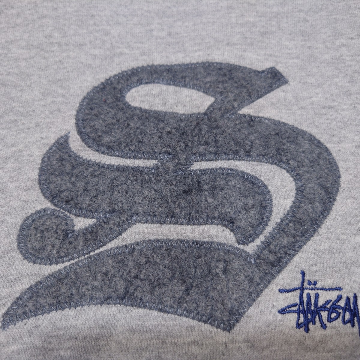 USA производства 90s STUSSY большой Logo вышивка тренировочный футболка Stussy 