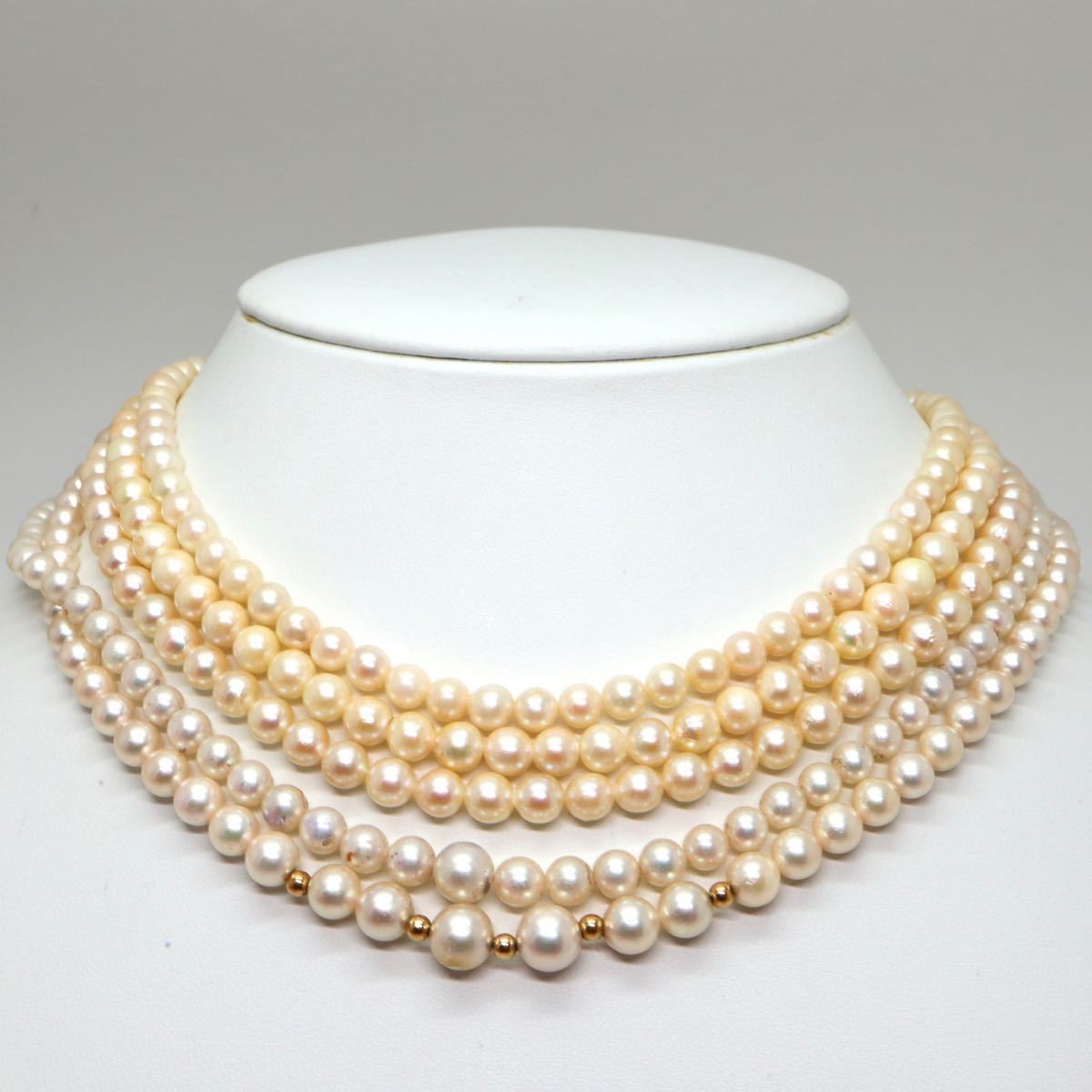 ■本真珠ネックレス10点おまとめ■j 約222.4g 真珠 ケシ パール バロック pearl necklace accessory jewelry ジュエリー EB6_画像2