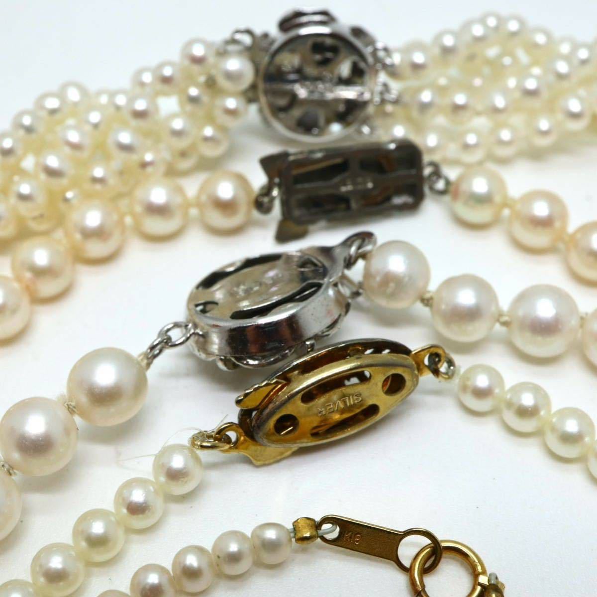 ■本真珠ネックレス10点おまとめ■j 約222.4g 真珠 ケシ パール バロック pearl necklace accessory jewelry ジュエリー EB6_画像9