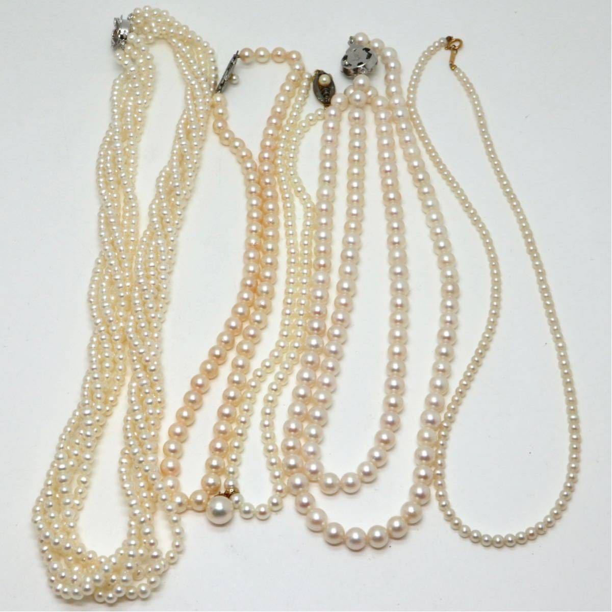 ■本真珠ネックレス10点おまとめ■j 約222.4g 真珠 ケシ パール バロック pearl necklace accessory jewelry ジュエリー EB6_画像10