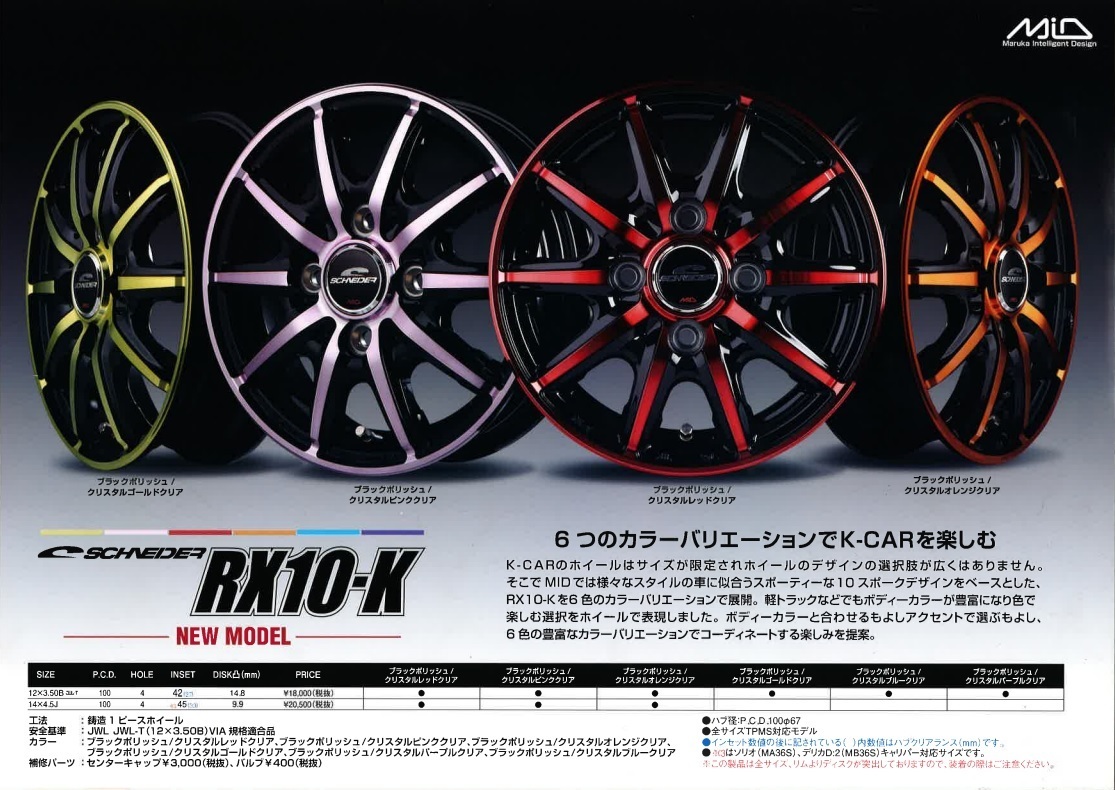 新品4本SET MID シュナイダーRX10-K 3.5B+42 ブリヂストン W300 2023年 145/80R12 80/78N 145R12 6PR ハイゼットカーゴ ハイゼット_画像7