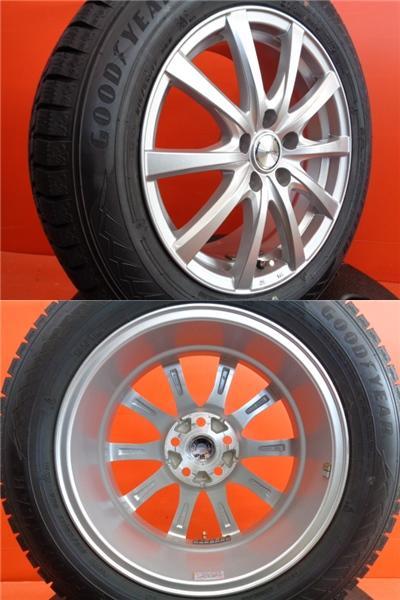 カローラクロス C-HR 冬タイヤ グッドイヤー ICENAVI8 215/60R17 2021年製 ravrion 17インチ 中古 4本セット エスティマ スタッドレス_画像5