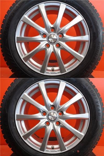 カローラクロス C-HR 冬タイヤ グッドイヤー ICENAVI8 215/60R17 2021年製 ravrion 17インチ 中古 4本セット エスティマ スタッドレス_画像3