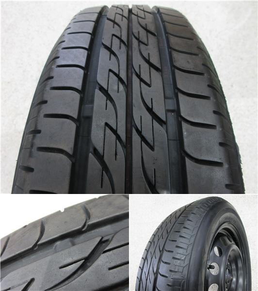 送料無料 4本 ブリヂストン ネクストリー 175/65R15 タイヤ トヨタ 純正 スチール セット 国産 夏 18年製 5.5J +39 4H 100 アクア ヴィッツ_画像9