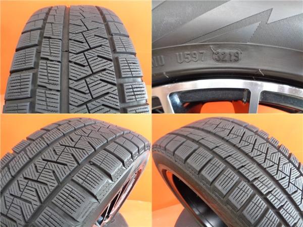 ボルボ S80 V70 冬タイヤ ピレリ アイスアシンメトリコ 225/50R17 2019年製 ED 17インチ 5H-108 中古 4本セット スタッドレス VOLVO_画像10