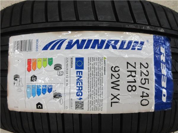 送料無料 4本 新品 WINRUN R330 225/40R18 タイヤ セット 夏 23年製 プリウス 86 カローラツーリング ノア ヴォクシー ステップワゴン 新潟_画像5