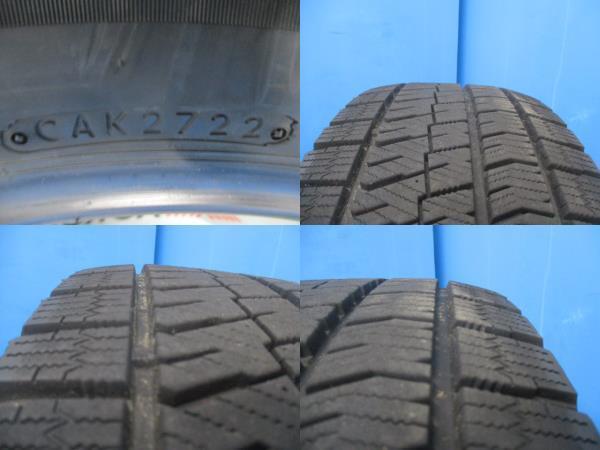 4本 バリ山!! 2022年製 中古 スタッドレス タイヤ ブリヂストン BLIZZAK VRX2 215/55R17 94Q エスティマ カムリ クラウン ヴェゼルなど_画像5