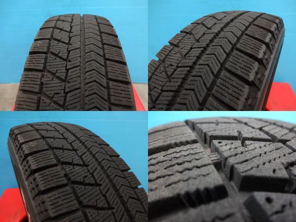 送料無料 中古冬セット ブリヂストン VRX 155/65R13 社外アルミ 4J +42 4H100 オッティ eKワゴン ゼスト ライフ ワゴンR セルボ パレット_画像7