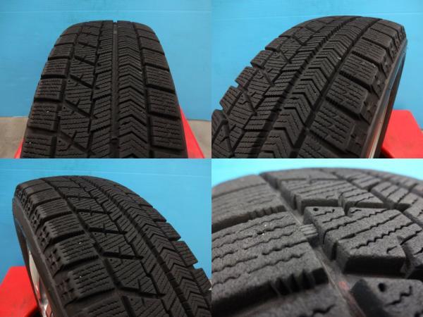 送料無料 中古冬セット ブリヂストン VRX 155/65R13 社外アルミ 4J +42 4H100 オッティ eKワゴン ゼスト ライフ ワゴンR セルボ パレット_画像6