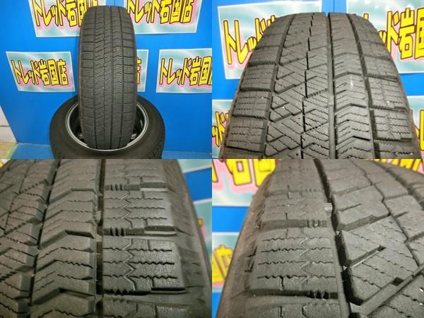 送料無料 中古 スタッドレス タイヤ ブリヂストン ブリザック VRX2 175/60R16 82Q 美品 ホイール 4本 アクア ラクティス_画像3