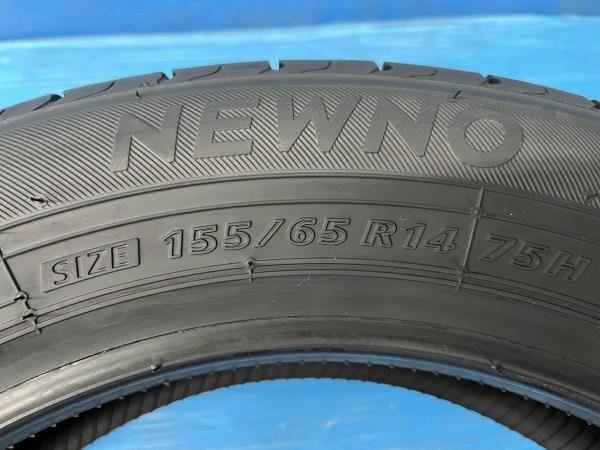 ミライース ジーノ ラパン 155/65R14 新品 夏タイヤ 4本セット ブリヂストン ニューノ 155/65/14 75H 低燃費 コンテ ワゴンR N-BOX_画像8