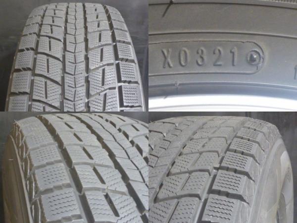 バリ溝 中古セット 265/70R16 21年製 ダンロップ SJ8 WEDS KEELER 7.0 16 6H 139.7 +26 スタッドレス ホイールセット サーフ 白河_画像8