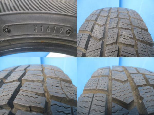 4本 バリ山!! 2019年製 中古 スタッドレス タイヤ ダンロップ WINTERMAXX WM02 155/70R13 75Q ピクシスエポック バモス Keiなどに_画像4