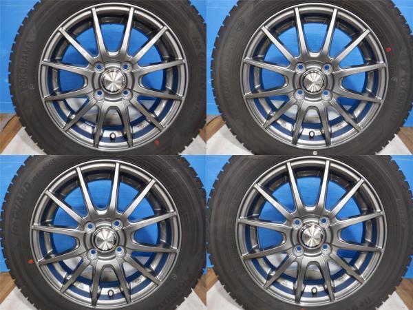 中古スタッドレスセット WEZAN 14x4.5J+45 4H100 + ヨコハマ アイスガード iG50+ 165/65R14 ハスラー ソリオ 等_画像2