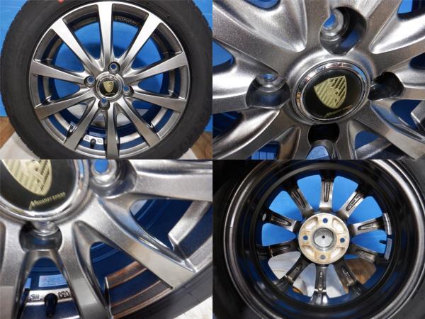 中古ホイール 新品夏タイヤ ユーロスピード 15x5.5J+40 4H100 + ダンロップ エナセーブ EC204 185/60R15 アクア ヴィッツ スイフト 等の画像5