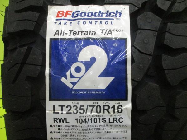 デリカD:5 RAV4 ゴツゴツセット 235/70R16 BF グッドリッチ T/A KO2 2021年製 マーテルギアBEAST 8.0J 16 10H 114.3/127 インセット0_画像2