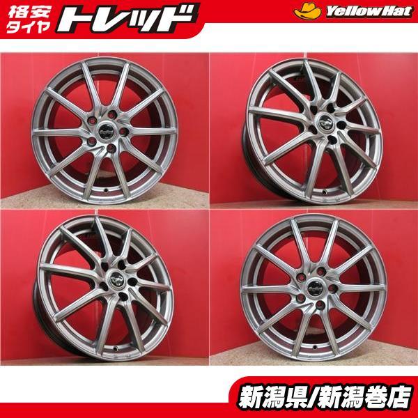 送料無料 4本 マルカサービス EuroSpeed 17inch ホイール セット 7J +48 5H 114.3 アルファード 40系 プリウスα エクストレイル CX-5 CX-8_画像1