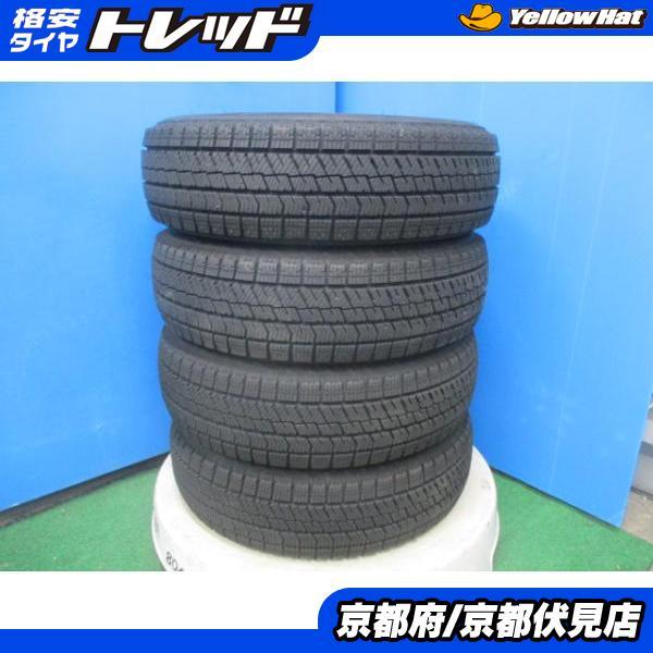 4本 バリ山!! 2021年製 中古 スタッドレス タイヤ ブリヂストン BLIZZAK VRX2 155/65R14 75Q 軽自動車 N-BOX タント ワゴンRなど_画像1