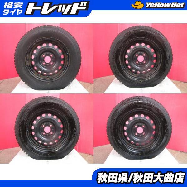 送料無料 限定1台! ノート純正スチール 14 5.5 +45 4H100 中古 + トーヨー GIZ2 185/70R14 20年製造 中古4本セット ノート E12 等に_画像1