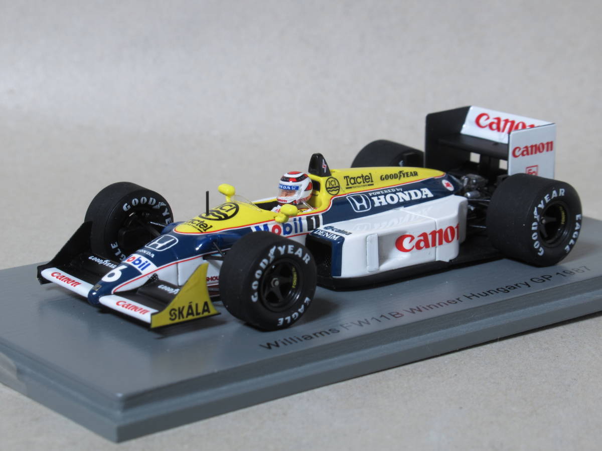 格安SALEスタート 1/43 ホンダ ウィリアムズホンダ #6 FW11B FW11B F1