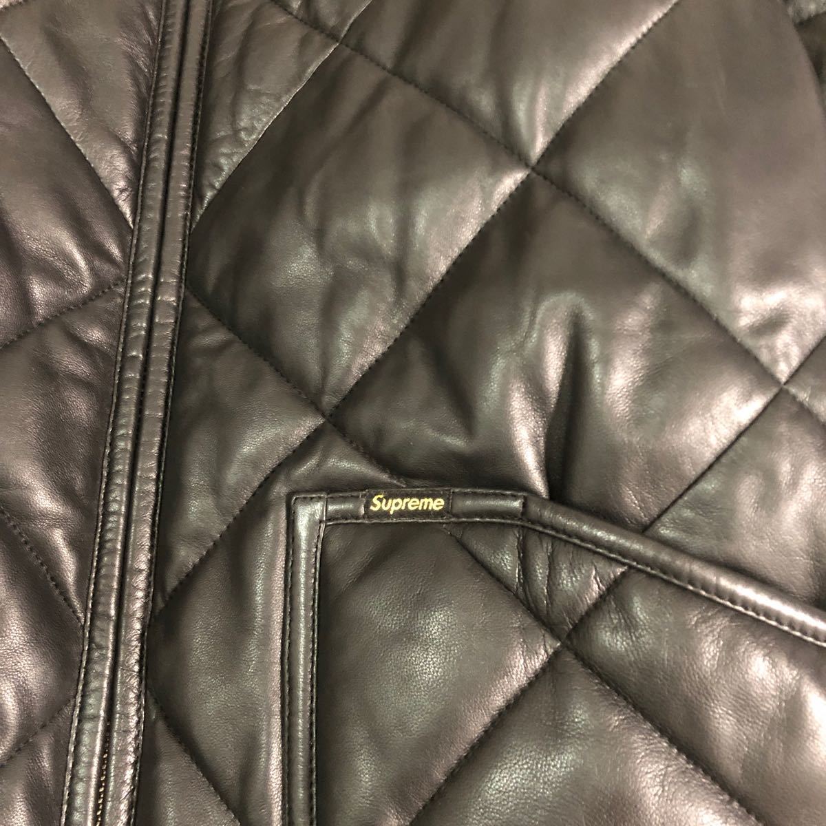 22AW Supreme Quilted Leather Work Jacket L キルティング レザー ワーク ジャケット シュプリーム_画像7