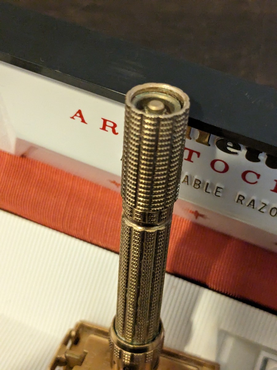 Gillette ジレット 剃刀ARISTCRAT ADJUSTABLE RAZOR 箱付き カミソリ Y536_画像5