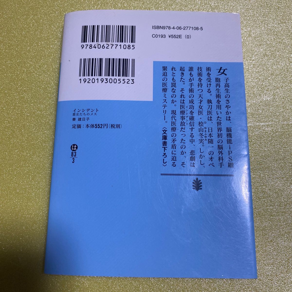 インシデント　悪女たちのメス （講談社文庫　は８３－３） 秦建日子／〔著〕