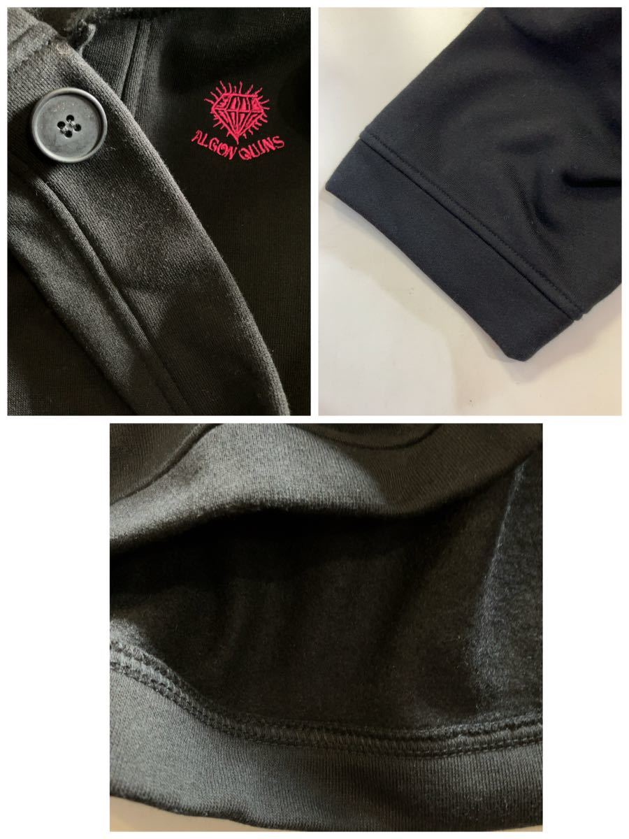 [ALGONQUINS] Logo embroidery la gran sweat Parker F/ Algonquins / free size / cardigan / with a hood ./ light weight / reverse side nappy 